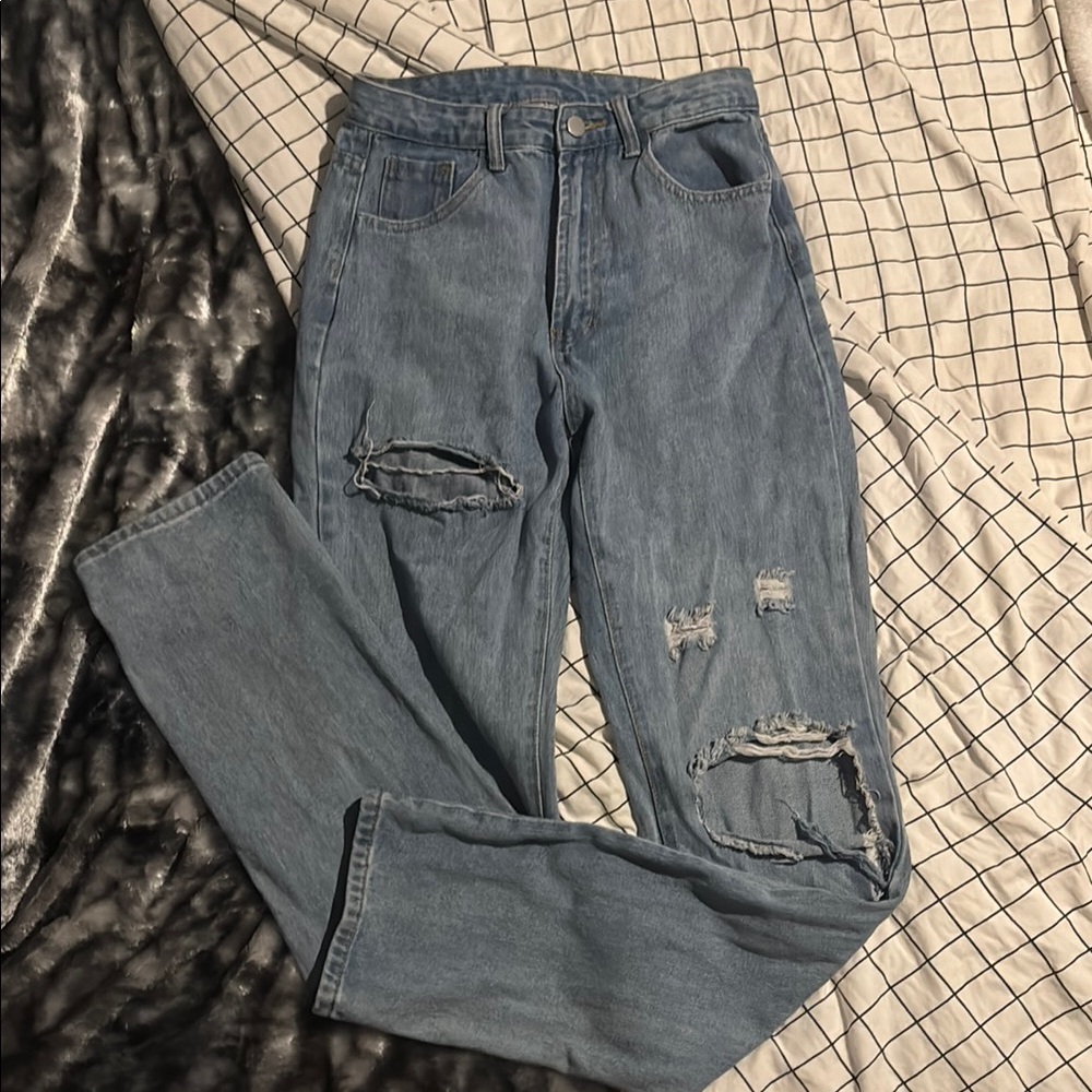 Blue Women’s Distressed Jeans Size Small (U.S. 4-6)